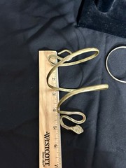 Vtg Egyptian Revival Brass Jewelry Lot Pharaoh Bypass Cuff & Snake Arm Coil Set