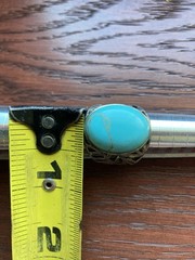 Vintage Heirloom Turquoise 925 Silver Ring SIZE 7 with Free Shipping