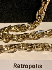 Sarah Coventry Gold Tone Link Rope Chain Necklace 37″