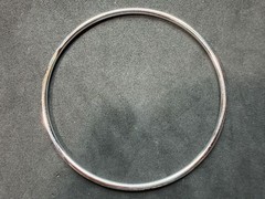 9.36g Vintage Sterling Silver 925 Bangle Bracelet Round Polished M