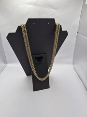 Long Gold Tone chain necklace Vintage Flapper style often worn double 56in