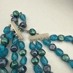 Vintage MCM Jewelry Mixed Lot Necklace, Clip on Earrings Jewelry – Teal