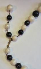Vintage Tassel Necklace & Earrings Molded Plastic Beads Statement Retro Chunky