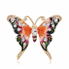 Vintage Art Nouveau Style Fairy Nymph Pendant Butterfly Brooch Shawl Pin Jewelry