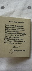 Angels of Love Wisdom Brooch Pin Crystal Silver Tone w Card Kingwood TX 1994