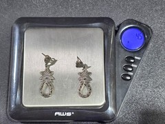 Vtg 925 Sterling Silver & Marcasite Dangling Earrings, Posts, Decorative. 4.5g