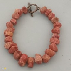 Natural Coral Bracelet Red Coral Gemstone Bracelet Coral Handmade Beads Bracelet