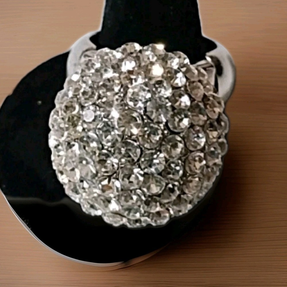 costume jewelry Silver Tone Snowball Stretchable Ring 7