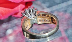 10k yellow gold ring 1.25ct natural diamond size 6.75 vintage handmade 5.1gr