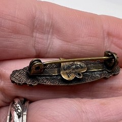 Top Shelf Signed Ab Rhinestone Victorian Revival Bar Brooch Pin Costume Jewelry
