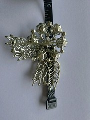 Vintage Mid Century Blue Rhinestone Flower Brooch