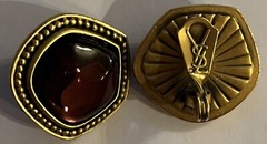 Vintage Yves Saint Laurent Metal & Resin Clip-On Earrings YSL Designer Authentic