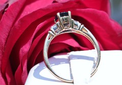 14k yellow gold sz 6.75 ring 1.02c naturalCeylon treated sapphire diamond 2.65g