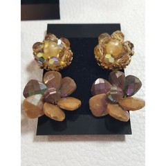 Vintage Clip Earrings Japan West Germany Austria Italy Crystals Faux Pearl Set 6