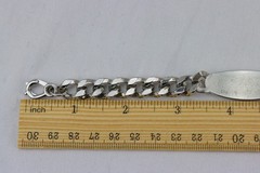Swank Vintage Silver Tone Chunk-Chain Bracelet, 4gr