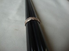 VINTAGE 1970-80s WEAVED SILVER BAND STERLING SILVER 925 SZ 7.5