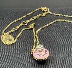 Vintage Juicy Couture Cupcake Enamel Crystal 19” Necklace New