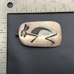 Vintage Southwestern Rabbit Hare Sterling Silver Pendant Hopi Style