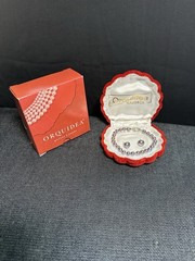 Vtg Orquidea Majorca Pearl Bracelet & Earring Set .925 Sterling Silver BOXED