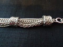 # 703–VINTAGE STERLING SILVER 11 STRAND BRACELET-925–BEAUTIFUL DIFFERENT