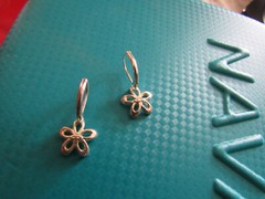 1980’S Leverback Earrings Star N R Signed Sterling Silver 1.25″ x .5″ Rhinestone