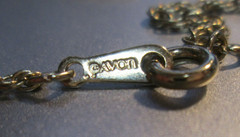 Vtg Avon Necklace Victorian Reversible Pendant Faux Black Onyx 22″ Chain 1980s
