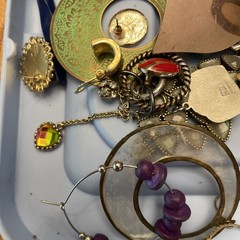 Jewelry Lot 3#9oz Earrings Vintage Modern Necklaces Cuff Link & Pieces. 103