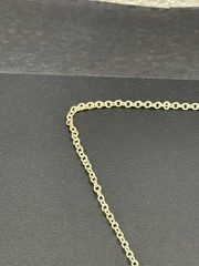 Vintage 18″ Sterling Silver Tigers Eye Pendant Necklace 6 Grams E20