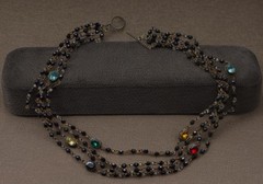 Antique Victorian Religious Multi Strand Drape Necklace Togggle Clasp Beautiful