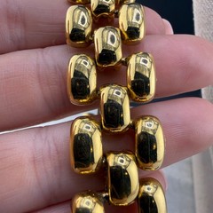Vintage PEP Erwin Pearl Necklace Gold Tone Collar Signed 16”
