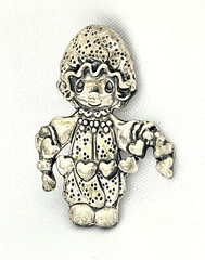 Sterling Silver Precious Moments Many Hearts Brooch Little Girl Mexico PMI VTG