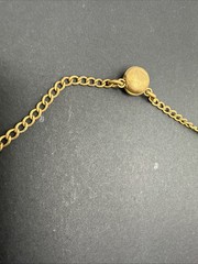 Antique Pink Moonstone Festoon Necklace Gold Tone 14” J114