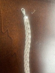 Vintage SU 925 Sterling Silver Braided Herringbone Woven Mesh Necklace 18” X 13m