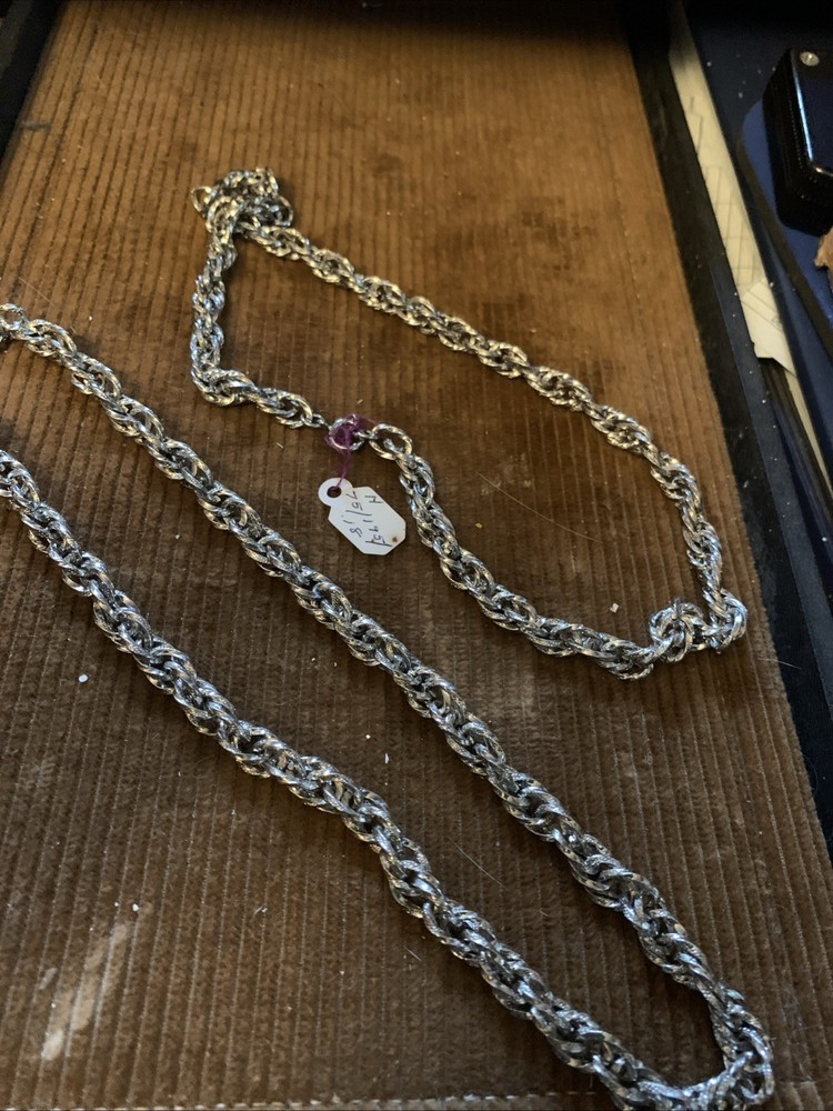 Vintage Attic Necklace Lot Find 2 N 75/195/18”New Unused With Tag