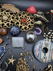 Vintage Single Earrings Lot 66 Pc Mixed Gold Tone Dangle Stud Novelty Craft
