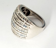 Vintage Sterling Silver 2 Ct Diamond Band Ring Lot Size ~6.5