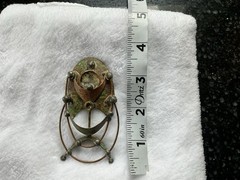 Vintage George McCann?Brutalist Pendant/Brooch Pin Copper Brass Substantial