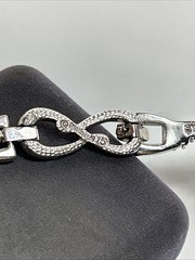 Vintage Marcel Boucher All Around Rhinestone Silver Collar Necklace 7890N