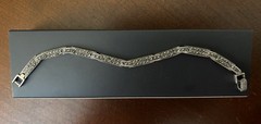 Vintage Sterling Silver 925 Marcasite Bracelet 7.25″