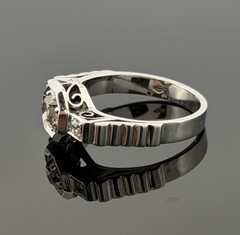 Vintage 14K White Gold Old European Cut Diamond Ring 0.60 CTW Size 6.25 Estate