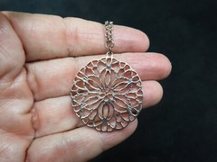 Vintage Rose Tone Liz Claiborne Classic Statement Necklace