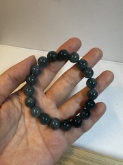 Natural A-Grade Jade ice blue water jadeite beads bracelet 10mm stretch new