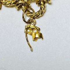 18K Yellow Gold (Stamped 80%) 9 Portugal Symbol Charms 7.25″ Bracelet 31.9g