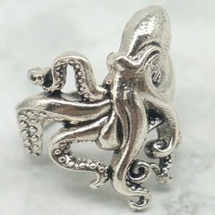 Buy 3 Get 1 Free 8.4g Kraken Gothic Octopus Tentacles Mens Present Silver Rings
