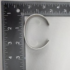 Vintage ID Cuff Bracelet Silver Tone Agnes