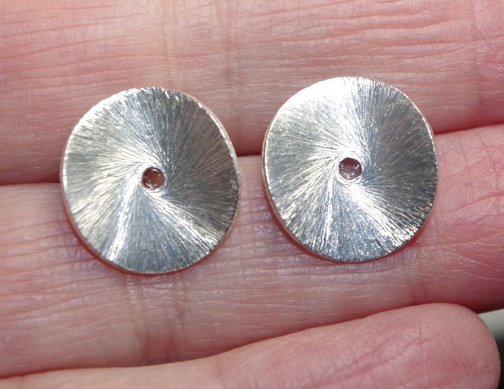 Diamond Cut White Gold 14mm Jackets For Earrings Use With Any Studs Create Look