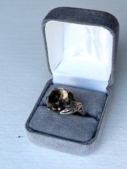 Vintage Sterling Silver Smoky Quartz Crystal Ring Size 7