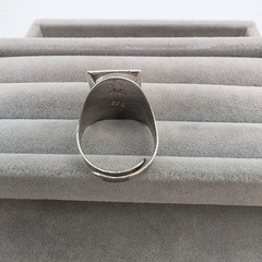 Zuni Silver Ring Kachina Turquoise Silver Free Size Vintage