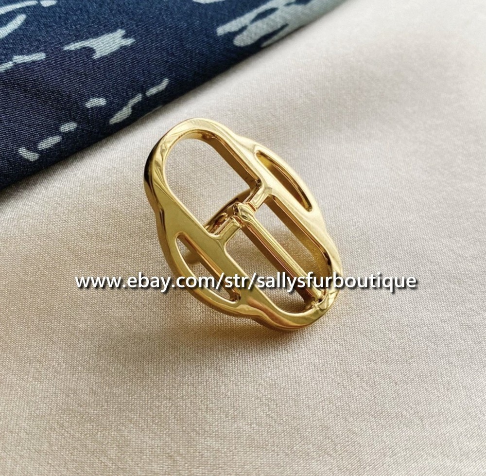 Sallys Quality 100% Copper Scarf Ring Mini Belt Buckles Brooch For Silk Scarves