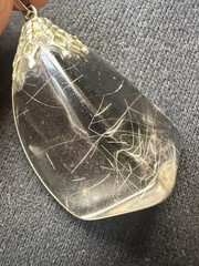 Vintage Clear Golden Rutile Quartz Pendant